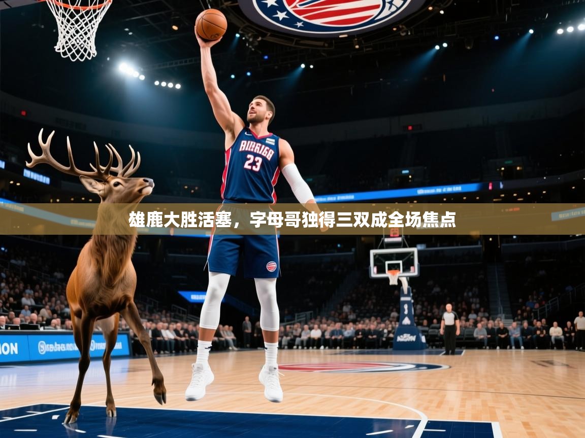 雄鹿大胜活塞，字母哥独得三双成全场焦点  第1张